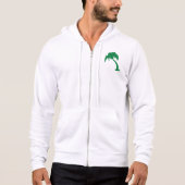 Tropische Palm Tree Silhouette Green Island Beach Hoodie (Voorkant)