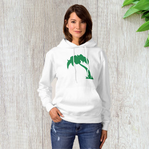Tropische Palm Tree Silhouette Green Island Beach Hoodie