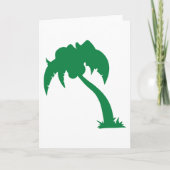 Tropische Palm Tree Silhouette Green Island Beach Kaart (Voorkant)