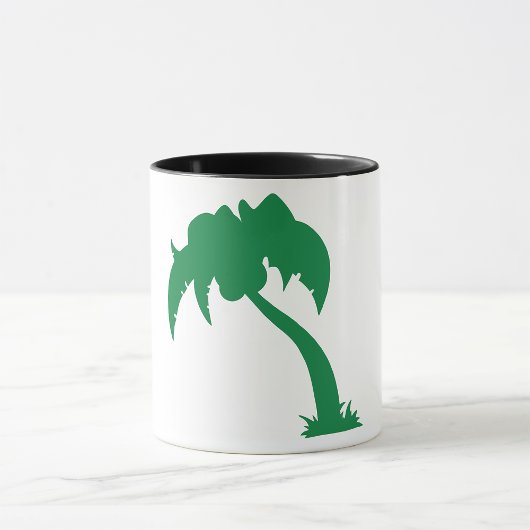 Tropische Palm Tree Silhouette Green Island Beach Mok