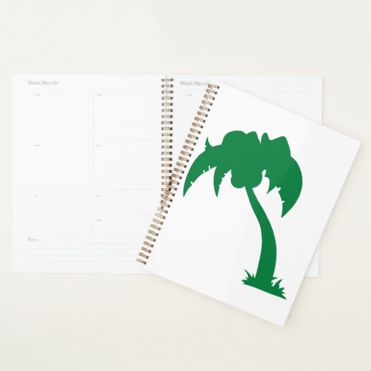 Tropische Palm Tree Silhouette Green Island Beach Planner (Display)