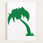 Tropische Palm Tree Silhouette Green Island Beach Planner (Voorkant)