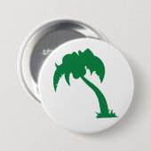 Tropische Palm Tree Silhouette Green Island Beach Ronde Button 7,6 Cm (Voorkant /achterkant)