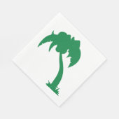 Tropische Palm Tree Silhouette Green Island Beach Servet (Hoek)