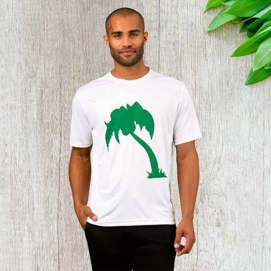 Tropische Palm Tree Silhouette Green Island Beach T-shirt