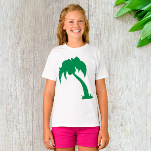 Tropische Palm Tree Silhouette Green Island Beach T-shirt