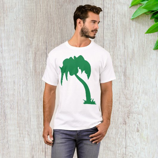 Tropische Palm Tree Silhouette Green Island Beach T-shirt