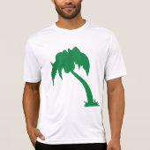 Tropische Palm Tree Silhouette Green Island Beach T-shirt (Voorkant)