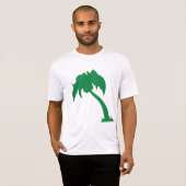 Tropische Palm Tree Silhouette Green Island Beach T-shirt (Voorkant volledig)