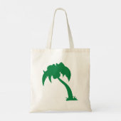 Tropische Palm Tree Silhouette Green Island Beach Tote Bag (Achterkant)
