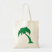 Tropische Palm Tree Silhouette Green Island Beach Tote Bag (Voorkant)