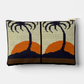 Tropische Palm Tree Sunset Artisan Haakprint Etui (Achterkant)