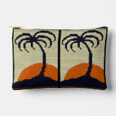 Tropische Palm Tree Sunset Artisan Haakprint Etui (Voorkant)