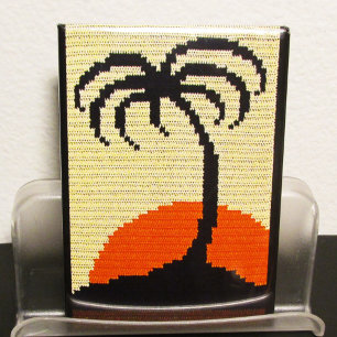 Tropische Palm Tree Sunset Artisan Haakprint Magneet