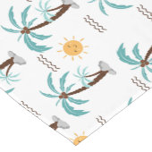 Tropische palm Tree Sunshine Blauwgroen Turquoise Korte Tafelloper (Hoek)