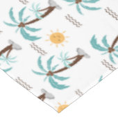 Tropische palm Tree Sunshine Blauwgroen Turquoise Tafelkleed (Gekanteld)
