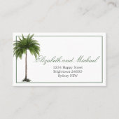 Tropische Palm Tree Wedding Informatie Visitekaartje (Voorkant)