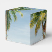 Tropische palm Trees Beach Wedding Bedankdoosjes (Achterkant)