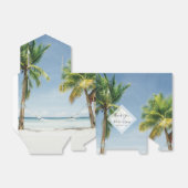 Tropische palm Trees Beach Wedding Bedankdoosjes (Uitgevouwen)