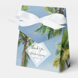 Tropische palm Trees Beach Wedding Bedankdoosjes