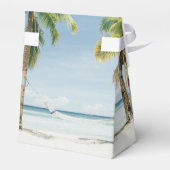 Tropische palm Trees Beach Wedding Bedankdoosjes (Achterkant)