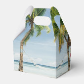 Tropische palm Trees Beach Wedding Bedankdoosjes (Achterkant)