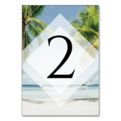 Tropische palm Trees Beach Wedding Kaart (Achterkant)