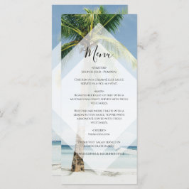 Tropische palm Trees Beach Wedding Menu