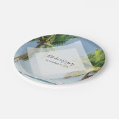 Tropische palm Trees Beach Wedding Papieren Bordje (Gekanteld)