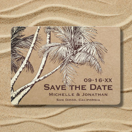 Tropische palm Trees Beach Wedding Save The Date