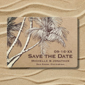 Tropische palm Trees Beach Wedding Save The Date