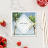 Tropische palm Trees Beach Wedding Servet (Insitu)