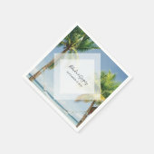 Tropische palm Trees Beach Wedding Servet (Hoek)