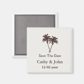 Tropische palm Trees Beach Wedding Stationery Magneet (Voorkant / Achterkant)