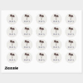 Tropische palm Trees Beach Wedding Stationery Ronde Sticker (Vel)