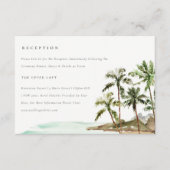 Tropische palm Trees doorkruisen de ontvangst van  Informatiekaartje (Voorkant)