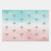 Tropische palm Trees ombre Inpakpapier Vel (Voorkant 3)