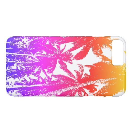 Tropische Palm Trees Patroon Mobiele Telefoon Case (Achterkant (Horizontaal))