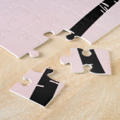 Tropische palm Trees Pink Mint Ombre gouden droom  Legpuzzel (Zijkant)