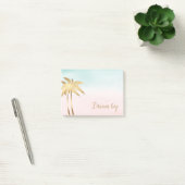 Tropische palm Trees Pink Mint Ombre gouden droom  Post-it® Notes (Kantoor)