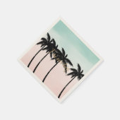 Tropische palm Trees Pink Mint Ombre gouden droom  Servet (Hoek)