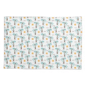 Tropische palm Trees Sunshine Yellow Blauwgroen Tu Kussensloop (Achterkant-Links)