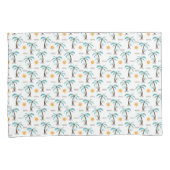 Tropische palm Trees Sunshine Yellow Blauwgroen Tu Kussensloop (Voorkant-Rechts)