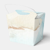 Tropische Palm Trees Zand Strand Bestemming Bruilo Bedankdoosjes (Achterkant)