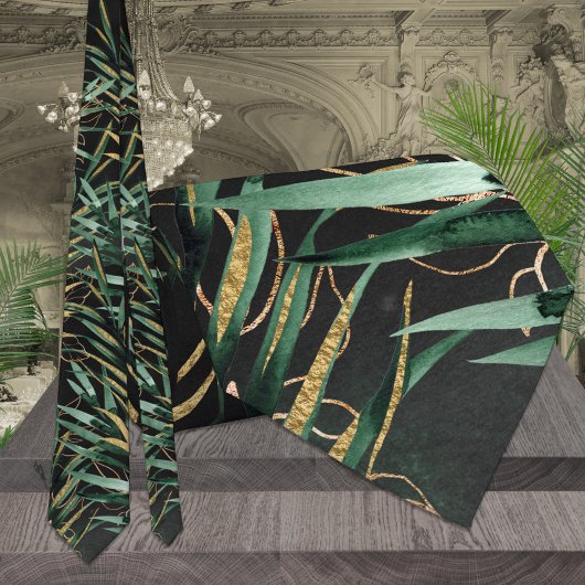 Tropische Palm Trouw Halsband 3 Stropdas