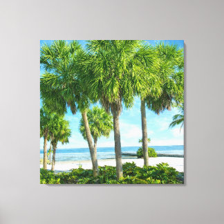 Tropische Palm Tuin Muur Kunst Kust Decoratie