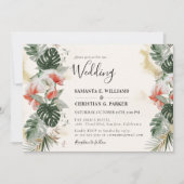 Tropische palm | Uitnodiging voor weddenschappen v (Voorkant)