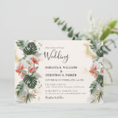 Tropische palm | Uitnodiging voor weddenschappen v (Staand voorkant)