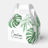 Tropische Palm Verjaardag Weekend Favor Box Bedankdoosjes (Achterkant)