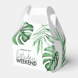 Tropische Palm Verjaardag Weekend Favor Box Bedankdoosjes